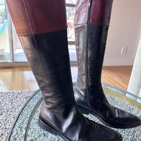 Ann Demeulemeester black and cognac leather riding boots size 6 (36.5) - Picture 5 of 16